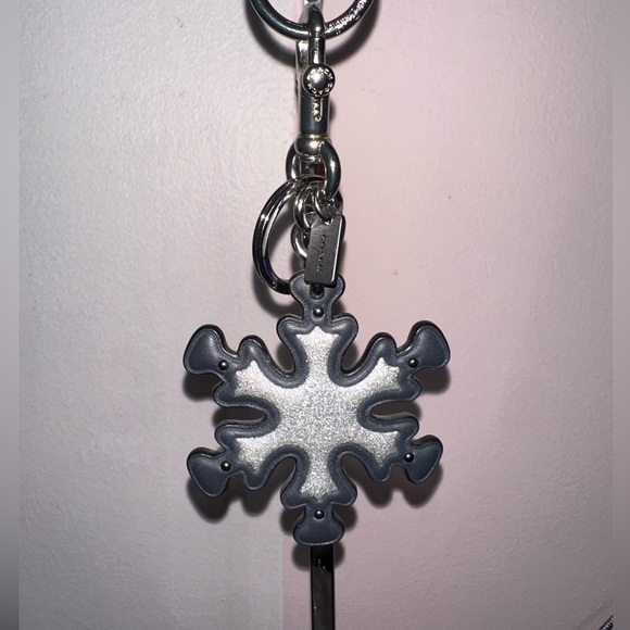 Coach Handbags - Coach Glitter Snowflake Bag Charm Keychain